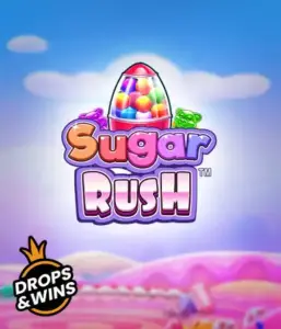 Experience the sweet world of Sugar Rush by Pragmatic Play, featuring a bright candy dispenser set against a whimsical candyland background. This image captures the playfulness of the game, enhanced with bright candies and charming typography. Perfect for candy lovers, delivering a delightful gaming experience. 