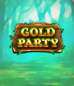 Step into the magical forest of the Gold Party game by Pragmatic Play, featuring a rustically styled wooden sign engraved with golden letters. The background features a misty green forest that adds a sense of mystery to the game's theme. Ideal for players who love magical and nature-inspired games, promising a delightful adventure. 