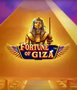 Uncover the mystical world of the Fortune of Giza game by Pragmatic Play, showcasing a noble depiction of a Pharaoh set against the iconic pyramid backdrop. This graphic captures the richness of Egyptian history, perfect for those interested in ancient civilizations, offering a captivating gaming experience.